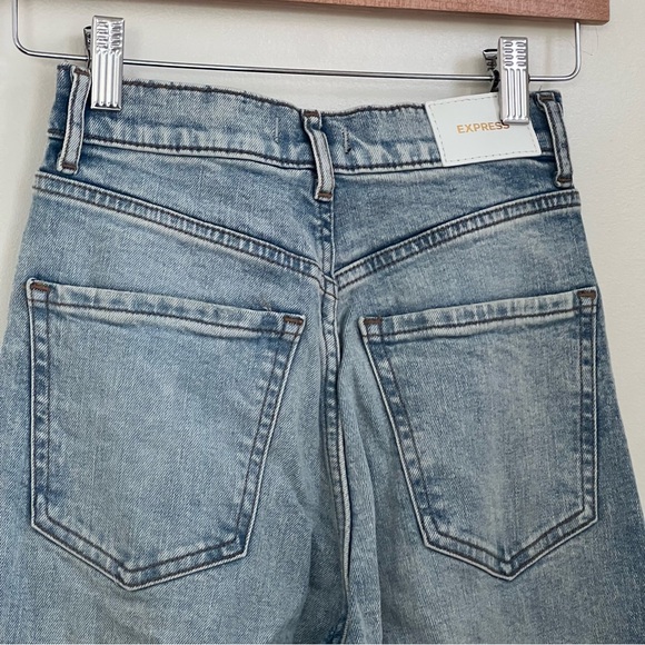 Women’s Express 98% cotton wide leg baggy denim jeans size 2 no flaws - Picture 6 of 6